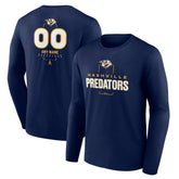 Nashville Predators Personalized Name & Number Midfielder Long Sleeve T-Shirt Outlet