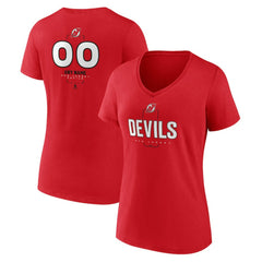 New Jersey Devils Women's Personalized Name & Number Midfielder V-Neck T-Shirt For Sale