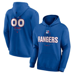 New York Rangers Personalized Name & Number Midfielder Pullover Hoodie Outlet