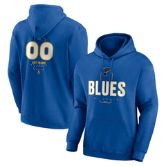 St. Louis Blues Personalized Name & Number Midfielder Pullover Hoodie Discount