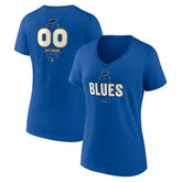 St. Louis Blues Women's Personalized Name & Number Midfielder V-Neck T-Shirt For Sale