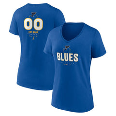 St. Louis Blues Women's Personalized Name & Number Midfielder V-Neck T-Shirt For Sale