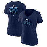 Winnipeg Jets Women's Personalized Name & Number Midfielder V-Neck T-Shirt Sale