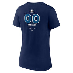 Winnipeg Jets Women's Personalized Name & Number Midfielder V-Neck T-Shirt Sale