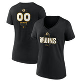 Boston Bruins Women's Personalized Name & Number Midfielder V-Neck T-Shirt Sale