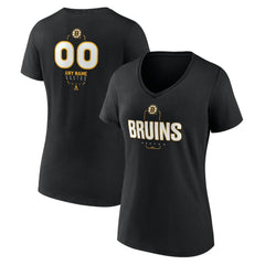 Boston Bruins Women's Personalized Name & Number Midfielder V-Neck T-Shirt Sale