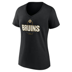 Boston Bruins Women's Personalized Name & Number Midfielder V-Neck T-Shirt Sale