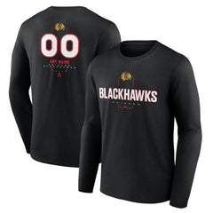 Chicago Blackhawks Personalized Name & Number Midfielder Long Sleeve T-Shirt Discount