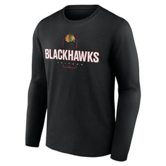 Chicago Blackhawks Personalized Name & Number Midfielder Long Sleeve T-Shirt Discount