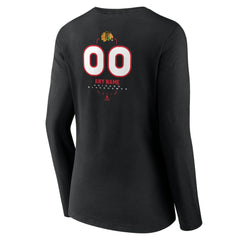 Chicago Blackhawks Women's Personalized Name & Number Midfielder Long Sleeve V-Neck T-Shirt On Sale