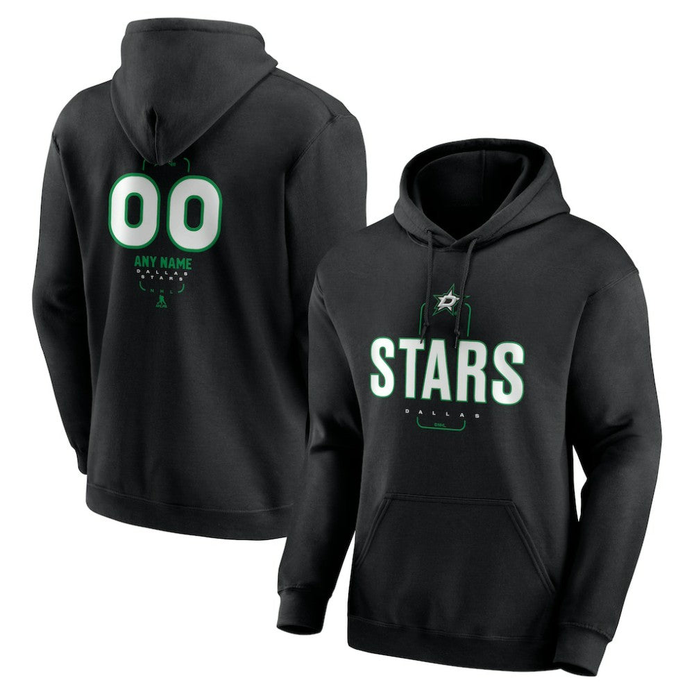 Dallas Stars Personalized Name & Number Midfielder Pullover Hoodie For Sale
