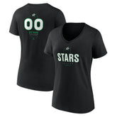 Dallas Stars Women's Personalized Name & Number Midfielder V-Neck T-Shirt Discount