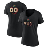 Minnesota Wild Women's Personalized Name & Number Midfielder V-Neck T-Shirt Sale
