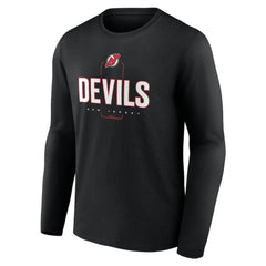 New Jersey Devils Personalized Name & Number Midfielder Long Sleeve T-Shirt Discount