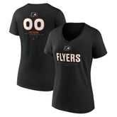 Philadelphia Flyers Women's Personalized Name & Number Midfielder V-Neck T-Shirt Outlet