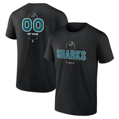 San Jose Sharks Personalized Name & Number Midfielder T-Shirt For Sale