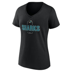 San Jose Sharks Women's Personalized Name & Number Midfielder V-Neck T-Shirt Online