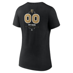 Vegas Golden Knights Women's Personalized Name & Number Midfielder V-Neck T-Shirt Outlet