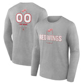 Detroit Red Wings Personalized Name & Number Midfielder Long Sleeve T-Shirt For Sale