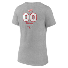 Detroit Red Wings Women's Personalized Name & Number Midfielder V-Neck T-Shirt Outlet