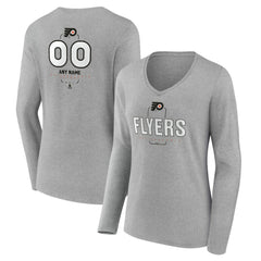 Philadelphia Flyers Women's Personalized Name & Number Midfielder Long Sleeve V-Neck T-Shirt Discount