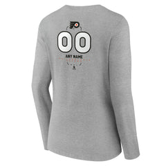 Philadelphia Flyers Women's Personalized Name & Number Midfielder Long Sleeve V-Neck T-Shirt Discount