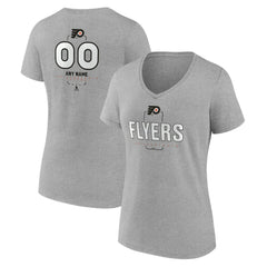 Philadelphia Flyers Women's Personalized Name & Number Midfielder V-Neck T-Shirt Sale