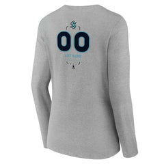 Seattle Kraken Women's Personalized Name & Number Midfielder Long Sleeve V-Neck T-Shirt Online