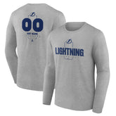 Tampa Bay Lightning Personalized Name & Number Midfielder Long Sleeve T-Shirt For Sale