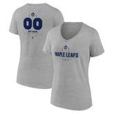Toronto Maple Leafs Women's Personalized Name & Number Midfielder V-Neck T-Shirt Discount