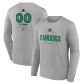 Vancouver Canucks Personalized Name & Number Midfielder Long Sleeve T-Shirt Online