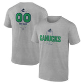 Vancouver Canucks Personalized Name & Number Midfielder T-Shirt Online