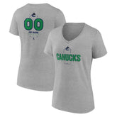 Vancouver Canucks Women's Personalized Name & Number Midfielder V-Neck T-Shirt Online