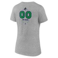 Vancouver Canucks Women's Personalized Name & Number Midfielder V-Neck T-Shirt Online