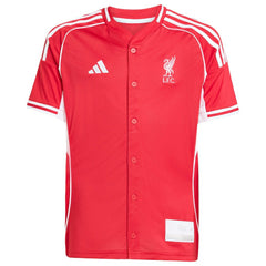 Liverpool Youth Full-Button Baseball Jersey Red - Adidas