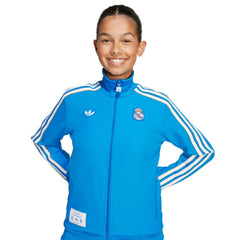 Real Madrid Youth Terrace Icons Full-Zip Track Jacket Blue - Adidas