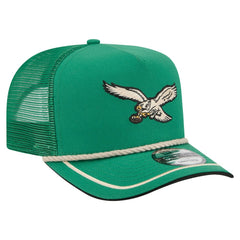 Philadelphia Eagles New Era Vintage Team Rope A-Frame Trucker 9FIFTY Snapback Hat