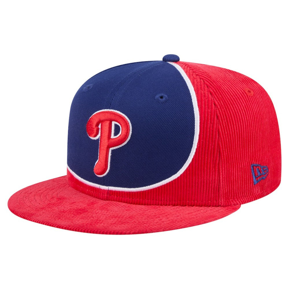 Philadelphia Phillies New Era Retro Split Corduroy Snapback Hat | MLB Outlet