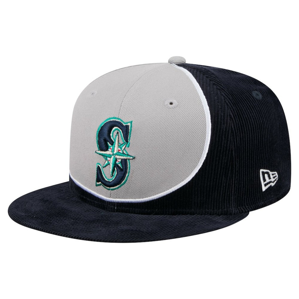 Seattle Mariners New Era Retro Split Corduroy Snapback Hat | MLB For sale