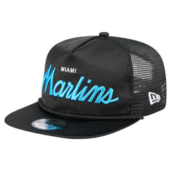 Miami Marlins New Era Retro Satin Script Golfer Adjustable Hat | MLB Near me