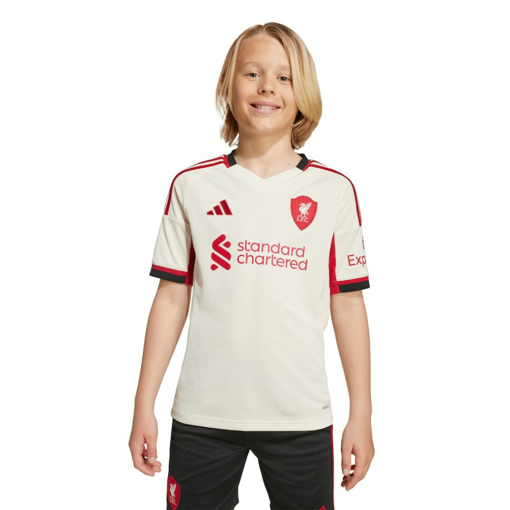 Liverpool Youth 2025/26 Away Replica Jersey White - Adidas