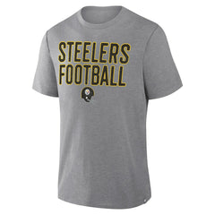 Pittsburgh Steelers Fanatics First Down Tribute Tri-Blend T-Shirt