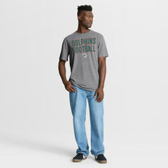 Miami Dolphins Fanatics First Down Tribute Tri-Blend T-Shirt