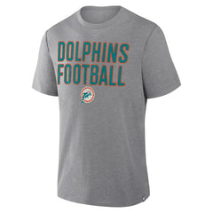 Miami Dolphins Fanatics First Down Tribute Tri-Blend T-Shirt