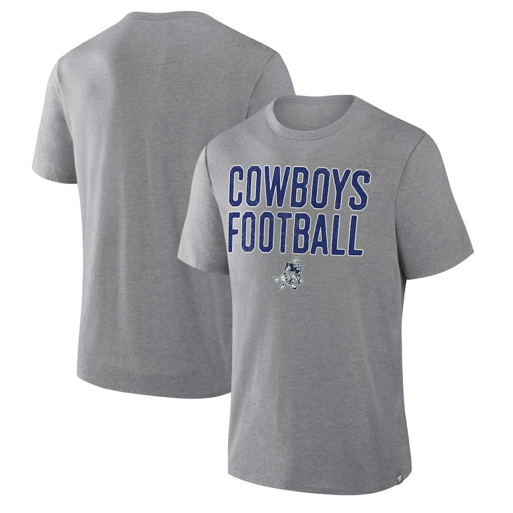 Dallas Cowboys Fanatics First Down Tribute Tri-Blend T-Shirt