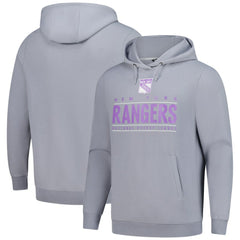 New York Rangers Levelwear Hockey Fights Cancer Pulsar Off Season Tri-Blend Pullover Hoodie Sale