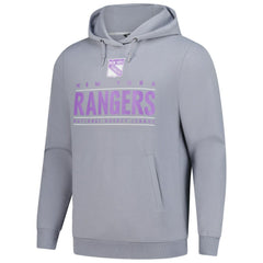 New York Rangers Levelwear Hockey Fights Cancer Pulsar Off Season Tri-Blend Pullover Hoodie Sale