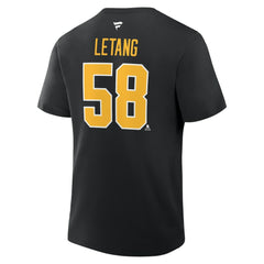 Kris Letang Pittsburgh Penguins Fanatics Authentic Stack Name & Number T-Shirt Sale