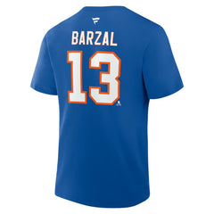 Mathew Barzal New York Islanders Fanatics Authentic Stack Name & Number T-Shirt Outlet
