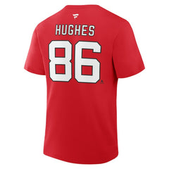 Jack Hughes New Jersey Devils Fanatics Authentic Stack Name & Number T-Shirt Online